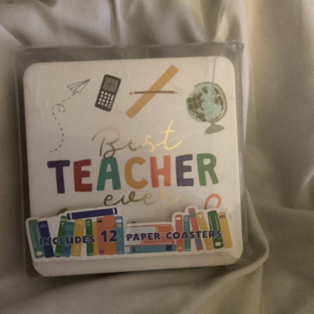 Colorful Teacher Coasters Set - Picture 11 of 11
